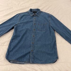 Banana Republic Mens Slim Fit Denim Shirt -Blue